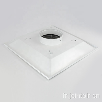 Vent de plafond décoratif en acier avec 2 panneau plat